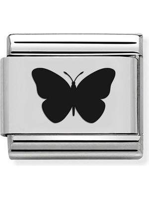 Normadia Kelebek Figürlü Paslanmaz Çelik Charm Bileklik Kişiselleştirilebilir