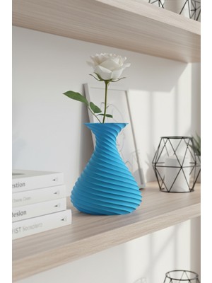 Oalpo Vazo Modern Estetik 3D Baskı, Dekoratif, Bohem Siyah