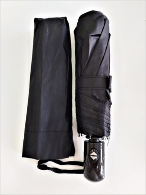 PremiumPort Şemsiye Siyah Saplı Tam Otomatik, Güçlü ve Şık Tasarım