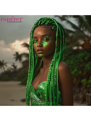 Pazarcan Sentetik Örgülük Saç Esperer 100 Gr. / Yeşil