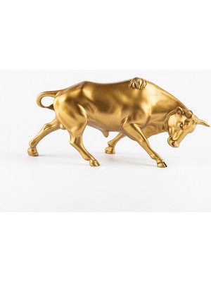 NuN Studio Polyester Boğa Biblo Altın