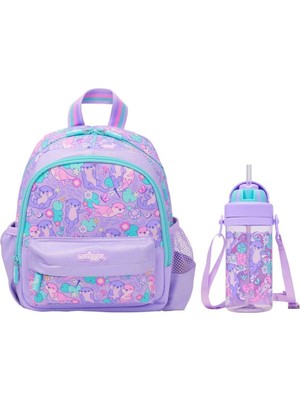 Smiggle Wink Miny Tavşan Desenli Kreş Boy Çanta Askılıklı Plastik Suluk 400 ml