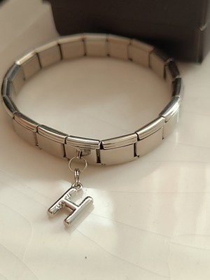 Normadia Şık Italyan Tarzı Balon H Harfi Charm Bileklik, Zarif Aksesuar