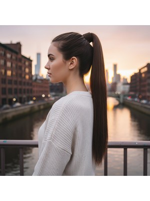 Pazarcan Fiber Sentetik Sihirli At Kuyruğu / Orta Kumral