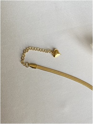 Normadia Şık Çelik Altın Kaplama Italyan Zinciri Bileklik, Zarif ve Modern Tasarım