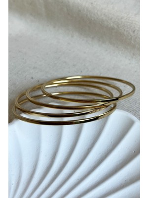 Normadia Şık 18 cm Kadın Çelik Bilezik Seti, Uzun Ömürlü ve Zarif Tasarım