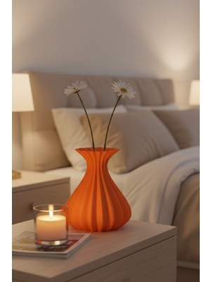 Oalpo Vazo Modern Estetik 3D Baskı, Dekoratif, Bohem Siyah