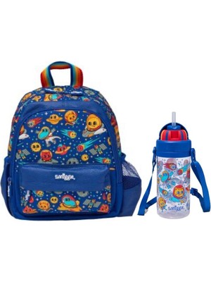 Smiggle Smııggle Adventurous Teeny Tiny Uzay Temalı Kreş Boy Çanta Askılıklı Plastik Suluk 400ML