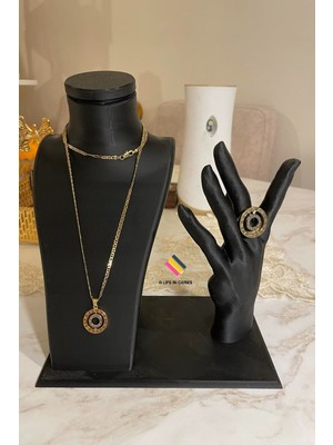 22CM Dekoratif Takı ve Yüzük Organizer Manken ve Stand Seti