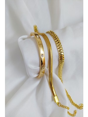 Normadia Şık Kadın Kombin Bileklik, Zarif ve Parlak Tasarım, Günlük ve Özel Günler