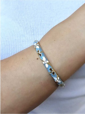 Normadia Renkli Mineli Çiçek Temalı Zarif Bileklik, Şık ve Hafif Takı