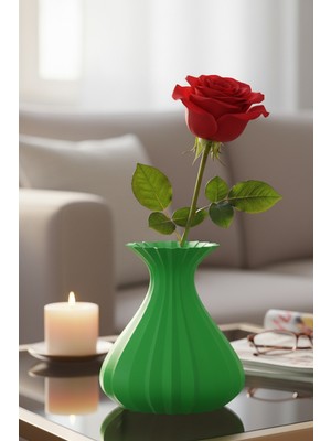 Oalpo Vazo Modern Estetik 3D Baskı, Dekoratif, Bohem Siyah