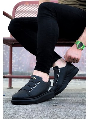 Pazarcan Bant Legend Kömür Kalın Taban Erkek Ayakkabı