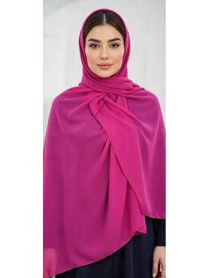 Moda Nur Modanur Şifon Kumaş, Şifon Kumaş , Fuşya Renk . Çift Kat. Ölçü 1.95 * 66 cm