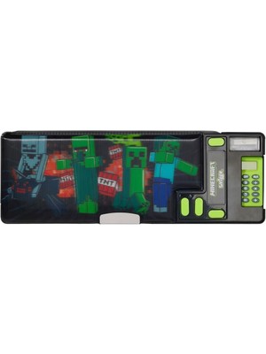 Smiggle Minecraft Pop-Out Kalemlik – Çok Bölmeli Lisanslı Okul Kalem Kutusu / Yeşil