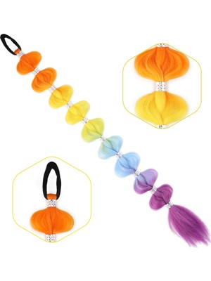 Pazarcan Örgülü Aksesuarlı Lastikli At Kuyruğu / ACM22