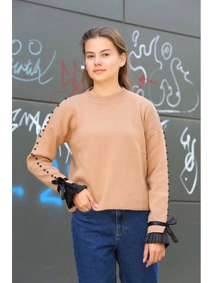 Pazarcan Boncuklu Bile Detaylı Kazak Vizon