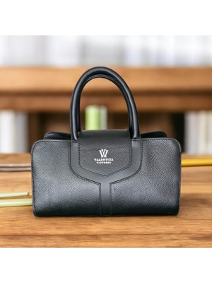 Valentina Victoria Valvic Hakiki Deri Orta Boy Kadın Klasik Çanta