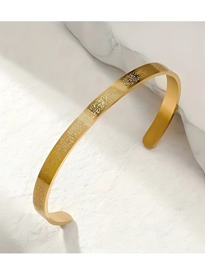 Normadia Paslanmaz Çelik Ayetel Kürsi Bileklik, Erkek ve Kadın Için Ayarlanabilir