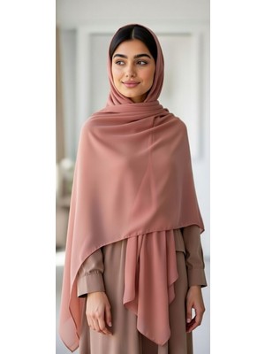 Moda Nur Modanur Şifon Kumaş, Kahve Renk . Ölçü 1.92*73 cm