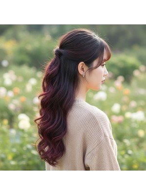 Pazarcan Fiber Sentetik Dalgalı 8 Parça Çıt Çıt / Koyu Kızıl