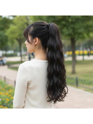 Pazarcan Bağlamalı Dalgalı At Kuyruğu / Kahverengi