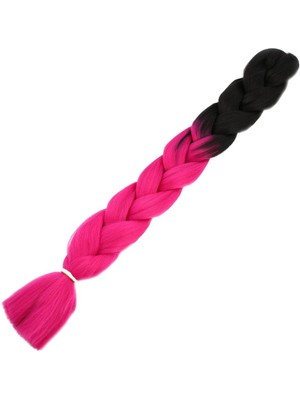 Pazarcan Afrika Örgülük Sentetik Ombreli Saç 100 Gr. / Siyah / Fuşya
