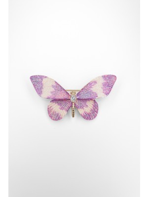 Stella Fortis Işıltılı Kelebek Figürlü Taş Işlemeli Kadın Broş | Canlı Renkler 🦋
