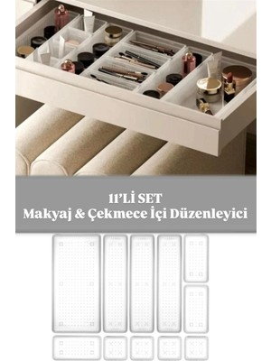 4 Boy Çekmece Için Çok Amaçlı Organizer, Takı ve Makyaj Düzenleyici