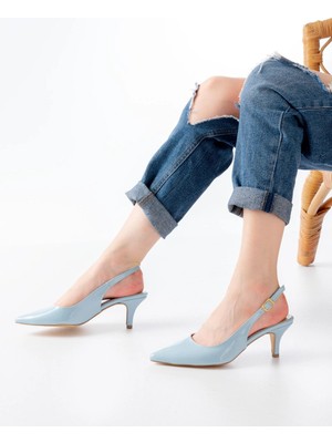 Pazarcan ST-1152 Bebe Rugan Günlük 7 cm Topuklu Kadın Ayakkabı