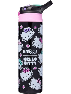 Smiggle Hellokity Desenli Yalıtımlı Paslanmaz Çelik Kapaklı Içecek Şişesi 520 ml