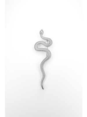 Stella Fortis Yılan Figürlü Işlemeli Kadın Broş/yaka Iğnesi – Altın & Gümüş Renk | Paslanmaz Çelik