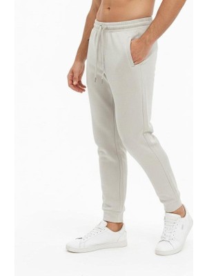 Plus Scorpion Erkek Slim Fit Eşofman Altı – Pamuklu Kumaş, Fermuarlı Cepli, Rib Paça