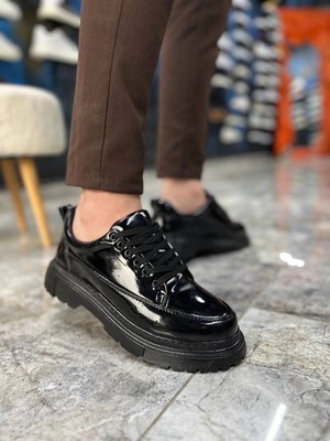 Pazarcan KB-702 Kuback Kömür Rugan Günlük Erkek Ayakkabı