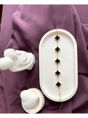 Normadia Şık Siyah Gold Çelik Bileklik, Zarif ve Dayanıklı Takı Yeni Koleksiyon