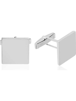 Tuncel Store 925 Ayar Gümüş Kare Kol Düğmesi CFL99121003 (945)