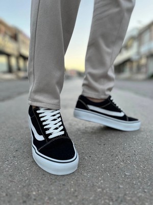 Pazarcan Kb-V1 Kuback Siyah Beyaz Detaylı Günlük Erkek Ayakkabı