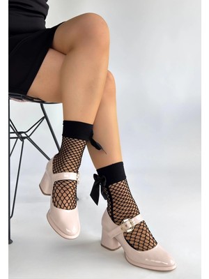 Pazarcan Weys Bej Rugan Topuklu Ayakkabı