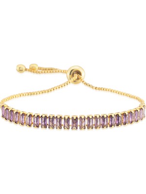 Normadia Kadın Mor Baget Bileklik, Ayarlanabilir, Su Yolu Tasarımı, Şık ve Zarif