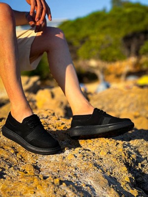 Pazarcan KB-042 Kuback Bağcıklı Siyah Deri Tozu Siyah Taban Günlük Erkek Ayakkabı