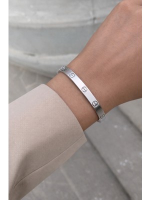 Normadia Parlak Çelik Kelepçe 5mm, Şık ve Dayanıklı, Kararma Yapmaz, Modern Tasarım