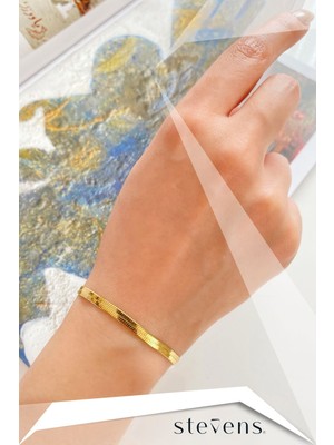 Normadia Paslanmaz Çelik Italyan Ezme Bileklik, Şık ve Dayanıklı Takı