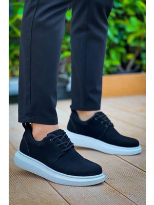 Pazarcan KB-003 Kuback Siyah Süet Bağcıklı Günlük Erkek Ayakkabı