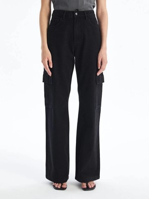 Pazarcan Cep Jeans Pantolon Siyah