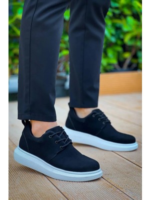 Pazarcan KB-003 Kuback Siyah Süet Bağcıklı Günlük Erkek Ayakkabı