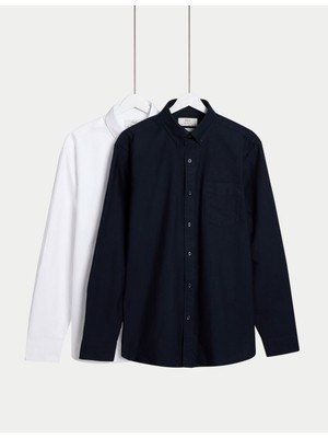 Marks & Spencer Ultimate 2’li Regular Fit Saf Pamuk Oxford Gömlek