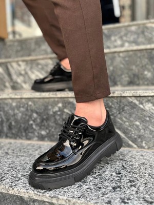 Pazarcan Kb-X6 Kuback Kömür Rugan Günlük Erkek Ayakkabı