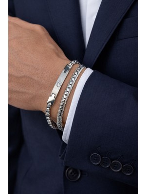 Normadia Şık Erkek Çelik Bileklik, Modern ve Dayanıklı Takı Seçeneği