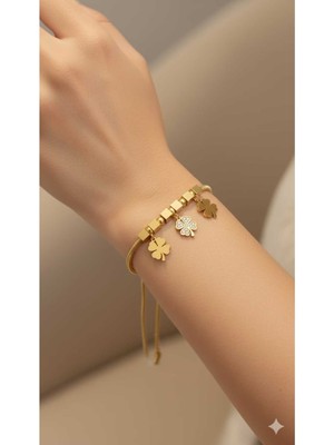 Normadia Yonca Ayarlanabilir Çelik Bileklik, Şık ve Dayanıklı Takı