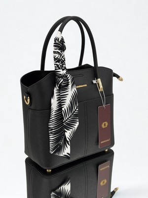 A.N Bags Çok Gözlü Askılı Fularlı Kadın El ve Omuz Çantası